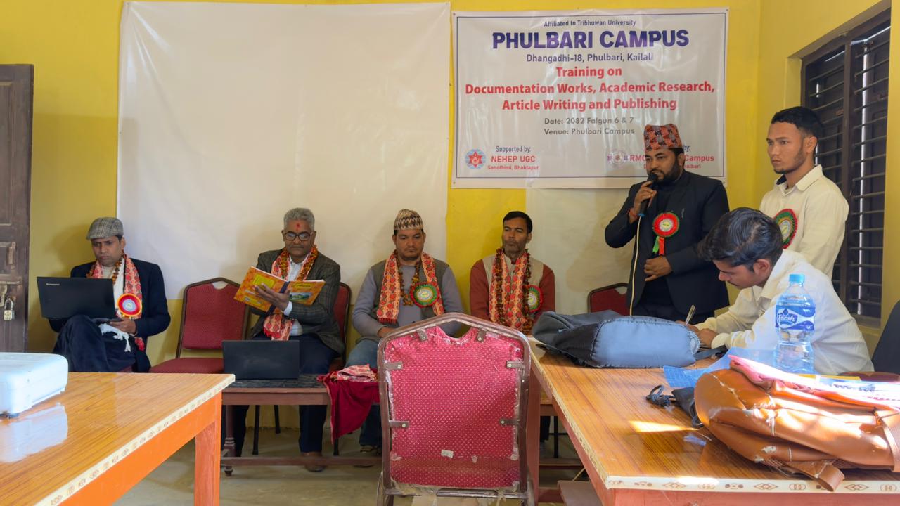 Traning on Documentation works, Academic research,Article Writing and Publishing