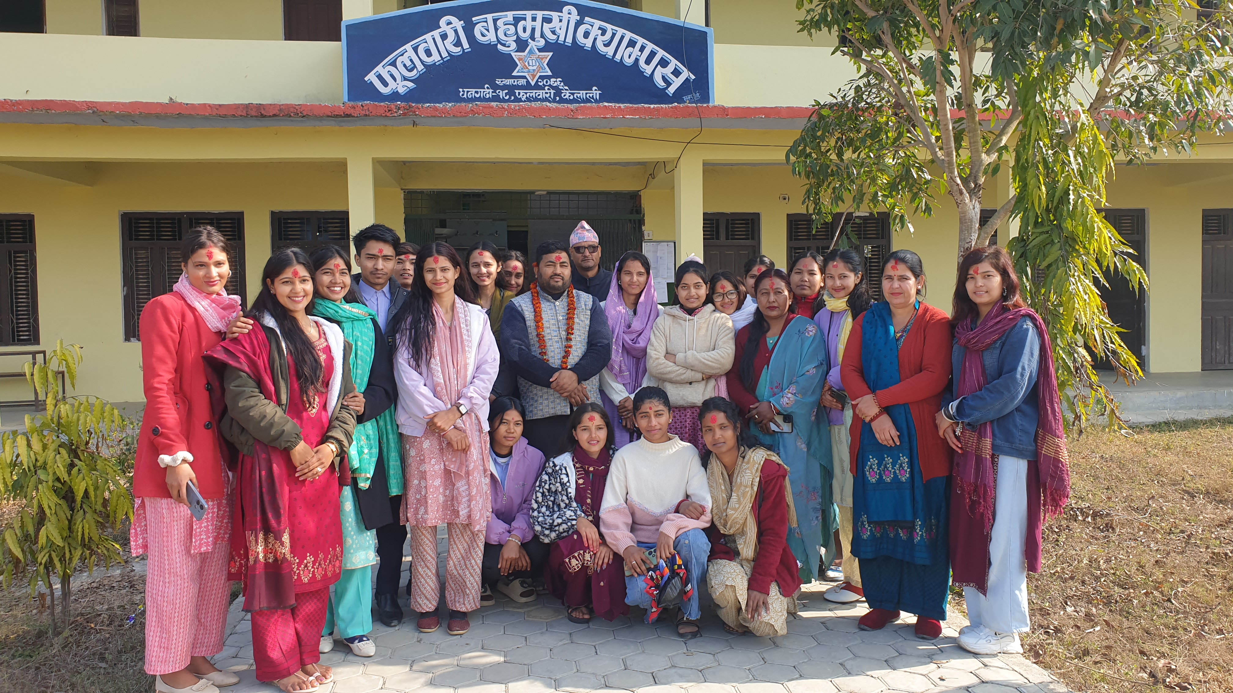 saraswoti puja with student